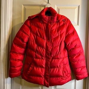 Faded Glory Bright Red Puffer Jacket